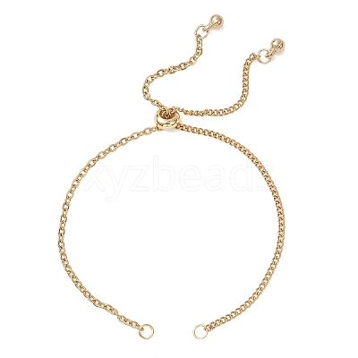 304 Stainless Steel Cable Chain Twisted Chain Slider Bracelet Making AJEW-JB01509-01-1