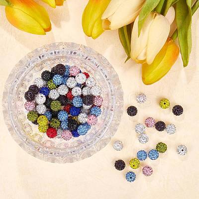 Pave Disco Ball Beads RB-SZ0001-09A-1