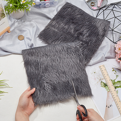 Faux Rabbit Fur Polyester Fabric DIY-WH0504-258E-1