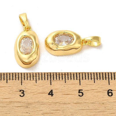 Brass Micro Pave Cubic Zirconia Pendants KK-H461-04G-1
