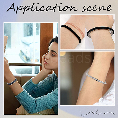 2Pcs 2 Styles C-Shaped 201 Stainless Steel Grooved Cuff Bangles STAS-SC0008-02-1