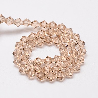 Imitate Austrian Crystal Bicone Glass Beads Strands GLAA-F029-6x6mm-12-1