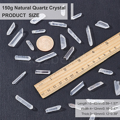 150g Natural Quartz Crystal Beads G-AR0004-39-1