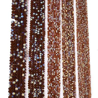 Transparent Glass Beads Strands EGLA-A044-T1mm-MB02-1