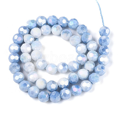 Anti-Tarnish Electroplate Glass Beads Strands EGLA-T021-10mm-15-09-1