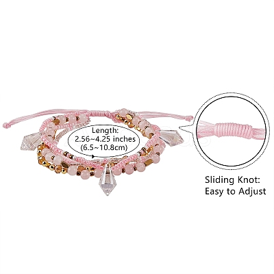 Sparkling Glass Seed Beads 5 Layered Anklet AJEW-SW00006-02-1