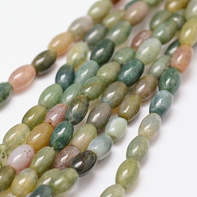 Natural Indian Agate Beads Strands G-N0173-03-4x6mm-1