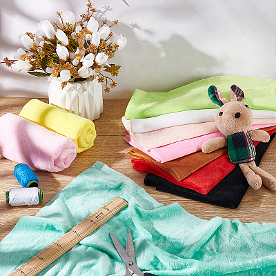 10 Colors Polyester Velvet Cloths Fabric FIND-WH0152-615-1