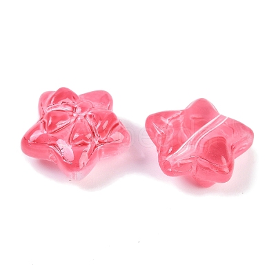 Transparent Spray Paint Glass Beads GLAA-H035-02-1