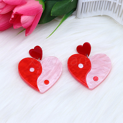 Acrylic Stud Earrings FS-WGE927B-06-1