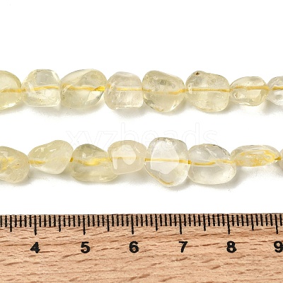 Natural Lemon Quartz(Heated) Beads Strands G-P497-01E-52-1