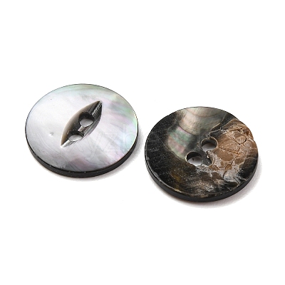 Cat Eye Style Natural Black Lip Shell Buttons SH-CBAA69B-01C-1