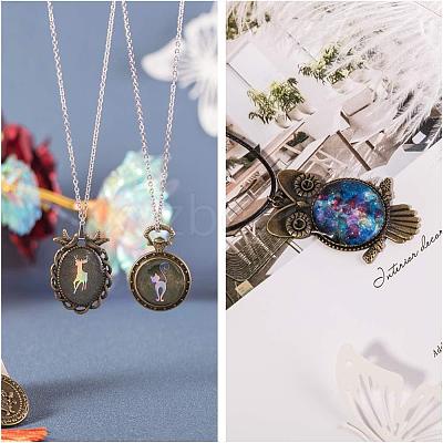 Alloy Pendant Cabochon Settings PALLOY-OC0001-42-1