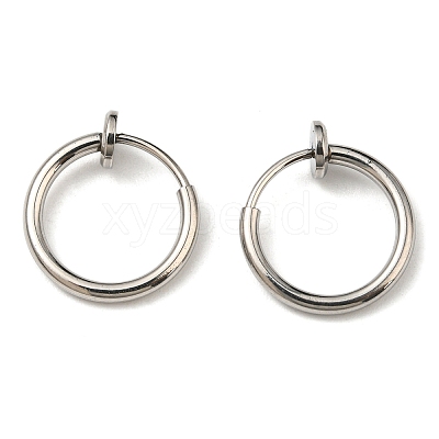 Non-Tarnish 304 Stainless Steel Clip-on Earrings LS-X-EJEW-P232-01P-1