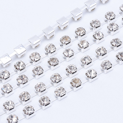 Brass Rhinestone Strass Chains CHC-T004-SS6-01S-1