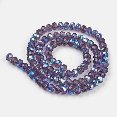 Electroplate Glass Beads Strands EGLA-A034-T4mm-L13-1