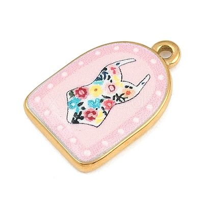 Printed 304 Stainless Steel Pendants SA-CBA7467-01B-G-1