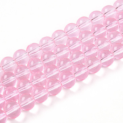 Baking Paint Transparent Glass Beads X1-DGLA-N006-8mm-01-1