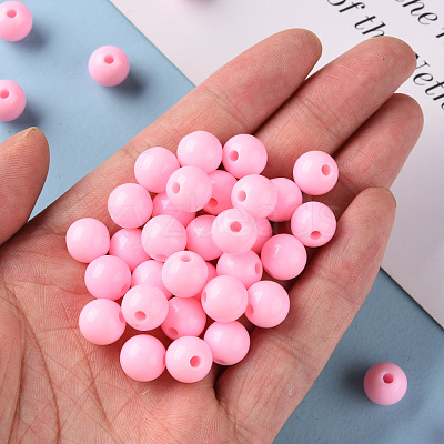 Opaque Acrylic Beads MACR-S370-C10mm-A01-1