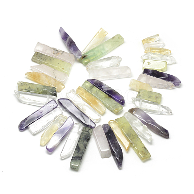 Natural Multi Color Quartz Beads Strands G-R419-06-1