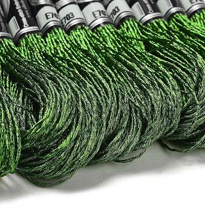10 Skeins 12-Ply Metallic Polyester Embroidery Floss OCOR-Q057-A08-1