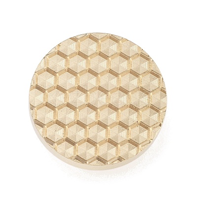 Texture Theme Roung Brass Stamp Head AJEW-M036-06A-G-1