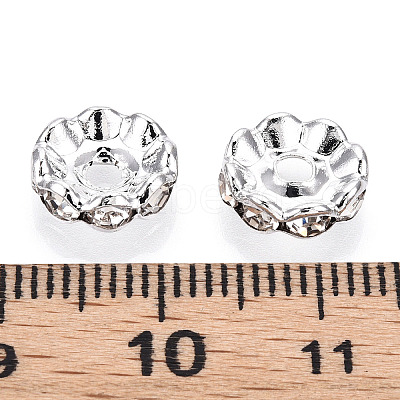 Brass Crystal Rhinestone Spacer Beads X-RB-A006-10MM-S-1