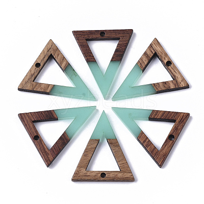 Resin & Walnut Wood Pendants RESI-S358-56C-1