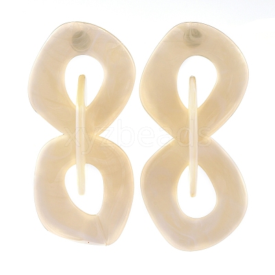 Acrylic Dangle Stud Earrings EJEW-JE03840-03-1