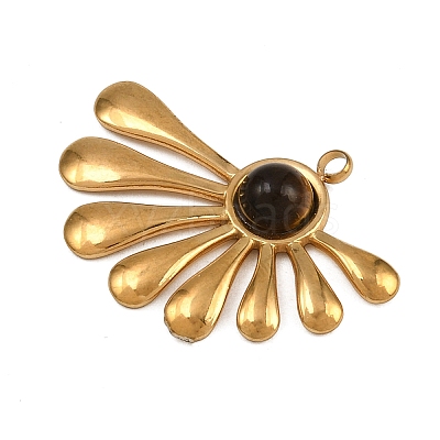 Natural Tiger Eye Pendants STAS-G363-07G-1