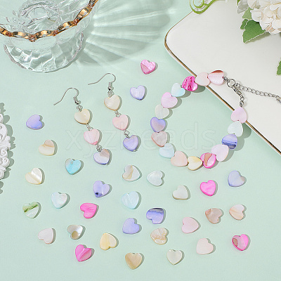 2 Strands Macaron Color Natural Shell Beads Strands SHEL-SC0001-88B-1