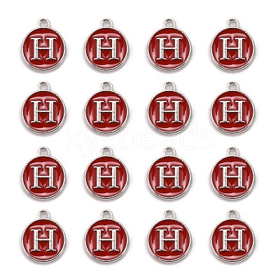 Platinum Plated Alloy Enamel Charms LS-ENAM-S118-03H-P-1