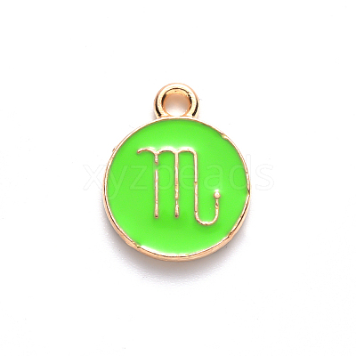 Alloy Enamel Pendants X-ENAM-S124-01A-06L-1