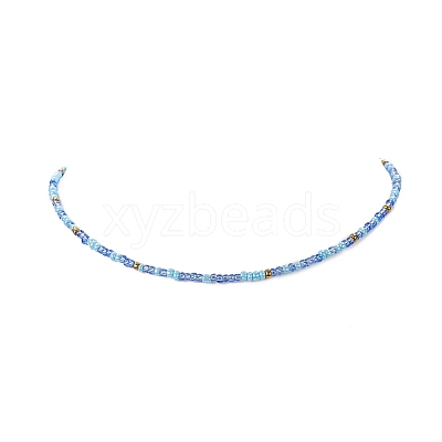 Glass Seed Beaded Two Loops Wrap Bracelet for Women BJEW-JB09216-1