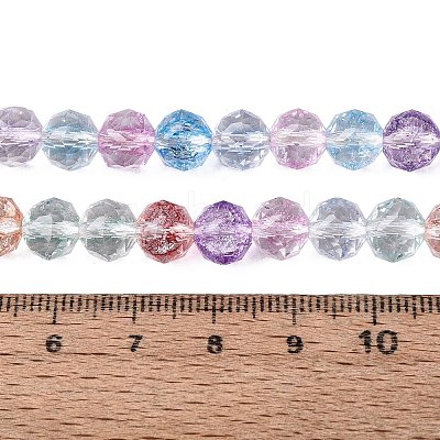 Crackle Transparent Glass Beads Strands GLAA-N063-8mm-M-1