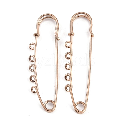 Ion Plating(IP) 304 Stainless Steel Safety Pins Brooch Findings STAS-K252-05C-RG-1