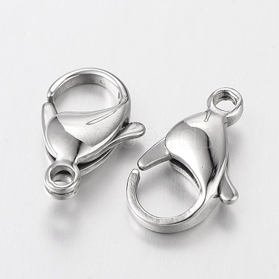 Tarnish Resistant 316 Surgical Stainless Steel Lobster Claw Clasps X-316-FL18A-1
