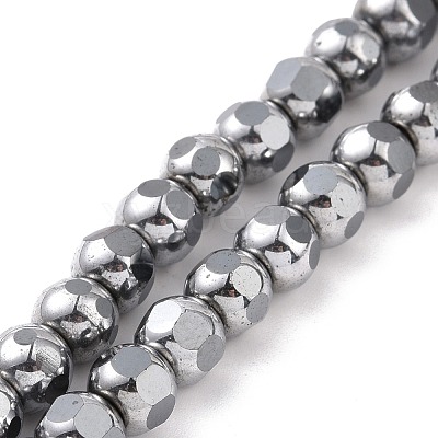 Electroplated Non-magnetic Synthetic Hematite Beads Strands G-G862-02C-1