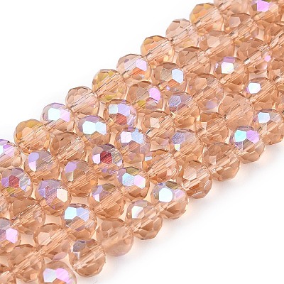 Electroplate Glass Beads Strands EGLA-A044-T4mm-L20-1