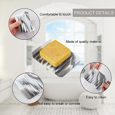Marble Pattern Silicone Soap Dishes DIY-WH0430-018E-1