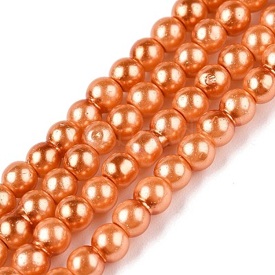 Baking Paint Glass Pearl Bead Strands HY-Q003-3mm-36-A-1