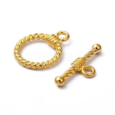 Tibetan Style Toggle Clasps X-TIBE-EA9138Y-G-FF-1