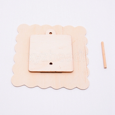 Unfinished Natural Wood Photo Frames WOOD-WH0110-29-1