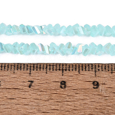 Electroplate Imitation Jade Glass Beads Strands EGLA-Q139-01A-B05-1