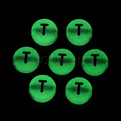 Luminous Frosted Acrylic Beads FACR-T008-02T-1