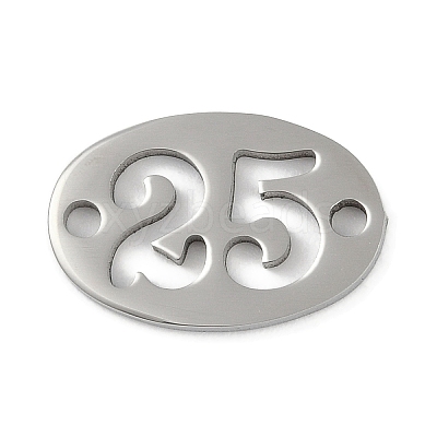 Non-Tarnish 304 Stainless Steel Flat Round Connector Charms STAS-L279-021P-1