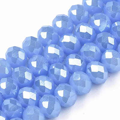 Electroplate Glass Beads Strands EGLA-A034-J10mm-A02-1