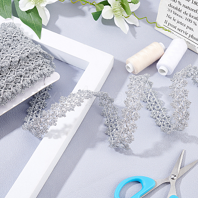 Filigree Polyester Lace Trim OCOR-WH0074-96B-1