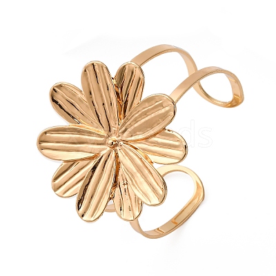 Alloy & Iron Cuff Bangles for Women BJEW-F501-01A-KCG-1