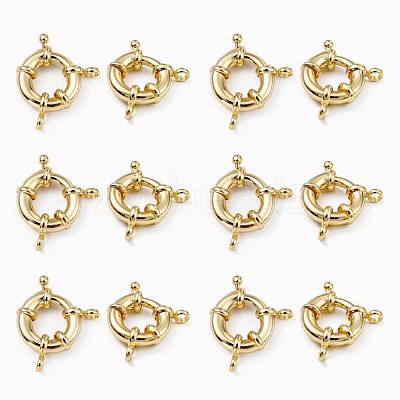 Rack Plating Brass Spring Ring Clasps KK-D399-A-G-NF-1